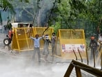 LESSONS FROM THE PAST: Chaotic scenes on the Chandigarh-Mohali border during Qaumi Insaaf Morchas protest march on I-Day. (HT File) LESSONS FROM THE PAST: Chaotic scenes on the Chandigarh-Mohali border during Qaumi Insaaf Morchas protest march on I-Day. (HT File)
