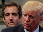 Michael Cohen and Donald Trump during a 2016 campaign stop.
