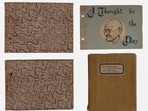 This image shows "A Thought for the Day", a collection of 688 reflections written by Mahatma Gandhi to Anand T Hingorani across 23 months, sold for <span class='webrupee'>₹</span>16.20 crore at a Saffronart auction.