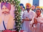 SAD leader and Bathinda MP Harsimrat Kaur Badal during an event to mark the 41st death anniversary of Sant Harchand Singh Longowal in Sangrur on Thursday . (HT)