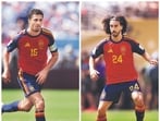 Spain’s Rodri, star of the World Cup, is now in charge of Barcelona’s star-studded midfield and attack; Marc Cucurella will bolster the defence of Real Madrid. (Getty Images)