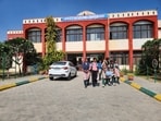 The school has sanctioned posts for seven teachers and 14 coaches, officials said, only five teachers and seven coaches were currently available. (Sanjeev Kumar/HT)