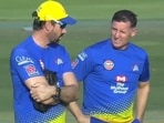 Stephen Fleming and Michael Hussey during their CSK days.