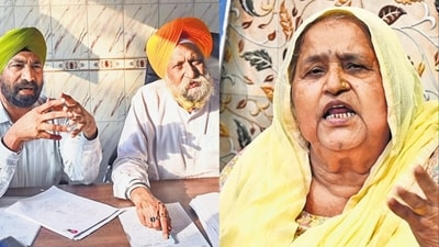 Surjeet Singh and Atma Singh, and Popri Kaur on Thursday recall the anti-Sikh riots and the loved ones they lost to the violence in 1984. (HT Photo/Arvind Yadav)