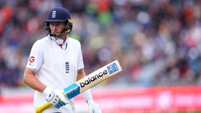 Joe Root walks off after losing his wicket to the bowling of Khurram Shahzad. (Action Images via Reuters)