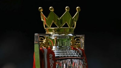 Arsenal's Premier League trophy, on display pitch-side ahead of the English FA Community Shield football match between Arsenal and Manchester City at The Principality Stadium, in Cardiff, south Wales on August 16, 2026. (AFP) Arsenal's Premier League trophy, on display pitch-side ahead of the English FA Community Shield football match between Arsenal and Manchester City at The Principality Stadium, in Cardiff, south Wales on August 16, 2026. (AFP)