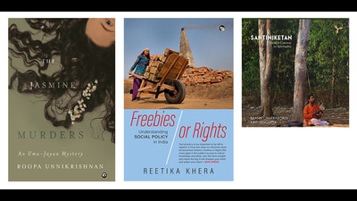 On the reading list this week is a murder mystery, a book on the effect of social policies, and a volume on Santiniketan. (Amit Sharma) On the reading list this week is a murder mystery, a book on the effect of social policies, and a volume on Santiniketan. (Amit Sharma)