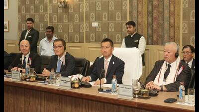 The Japanese delegation during its visit to the Uttar Pradesh Vidhan Sabha in Lucknow on August 21. (Sourced)