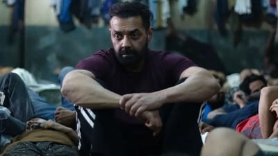 Bandar OTT release: Bobby Deol in a still from Bandar. Bandar OTT release: Bobby Deol in a still from Bandar.