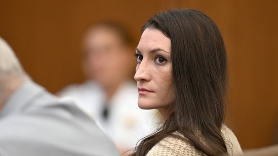 Lindsay Clancy in the courtroom during proceedings in her murder trial on August 20, 2026. 