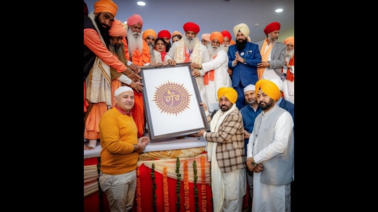 The Punjab government launched year-long, state-wide celebrations to mark the birth anniversary of Guru Ravidas, a 15th-century saint, poet and social reformer, in February this year. (@BhagwantMann)