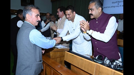 The commotion started soon after the proceedings on the first day of the monsoon session began with the National Anthem. (Deepak Sansta/HT)