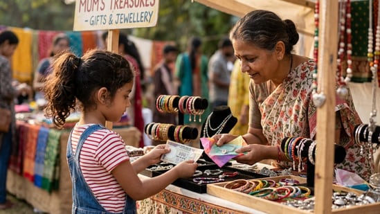 Girl takes <span class='webrupee'>₹</span>100 to buy mum a birthday present.