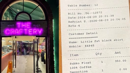 A Bengaluru man called out Subko after his cafe receipt described him as “little fat black shirt”.