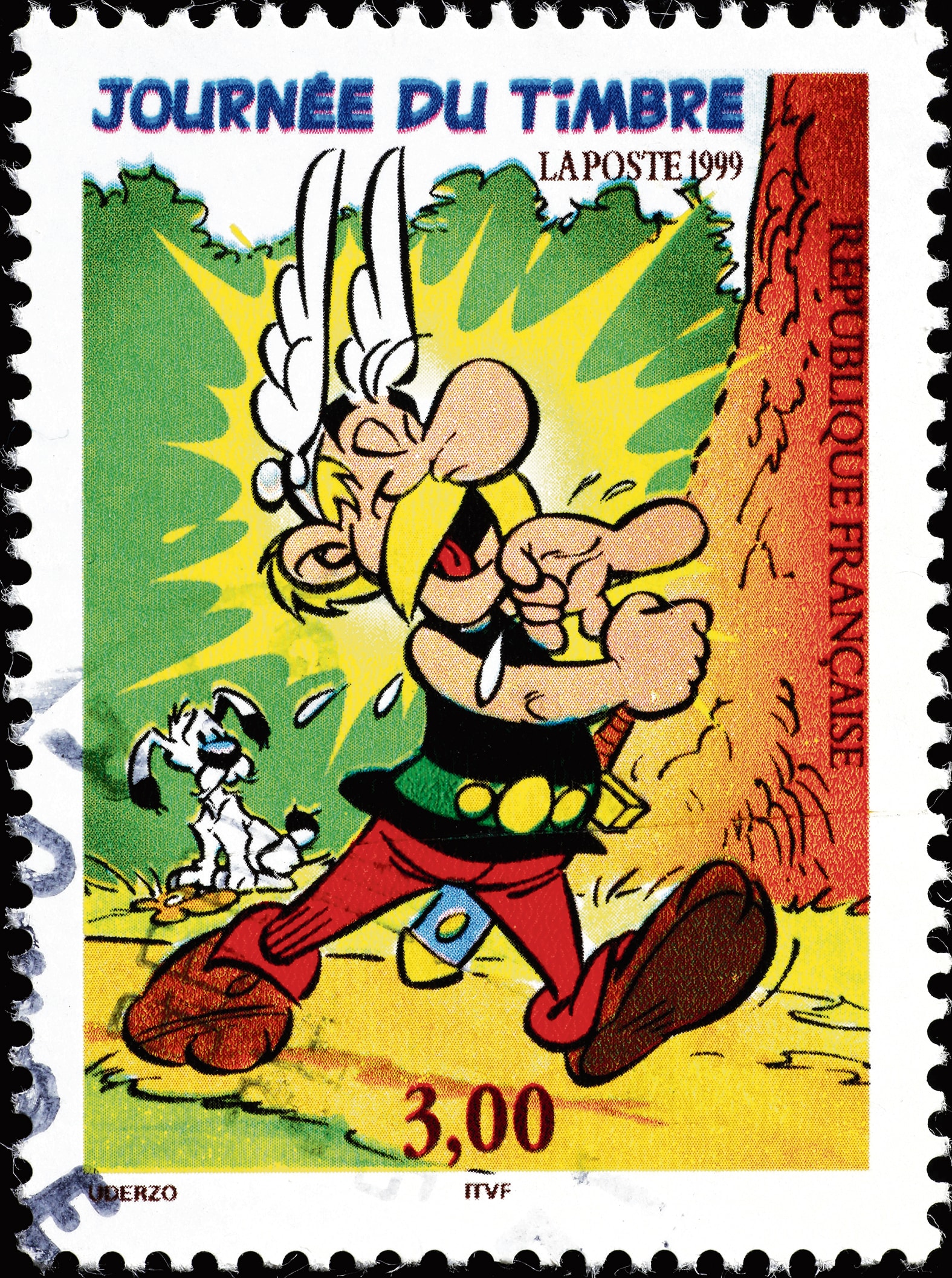A postage stamp issued in France in 1999, the 40th anniversary of the comics. (Shutterstock) A postage stamp issued in France in 1999, the 40th anniversary of the comics. (Shutterstock)