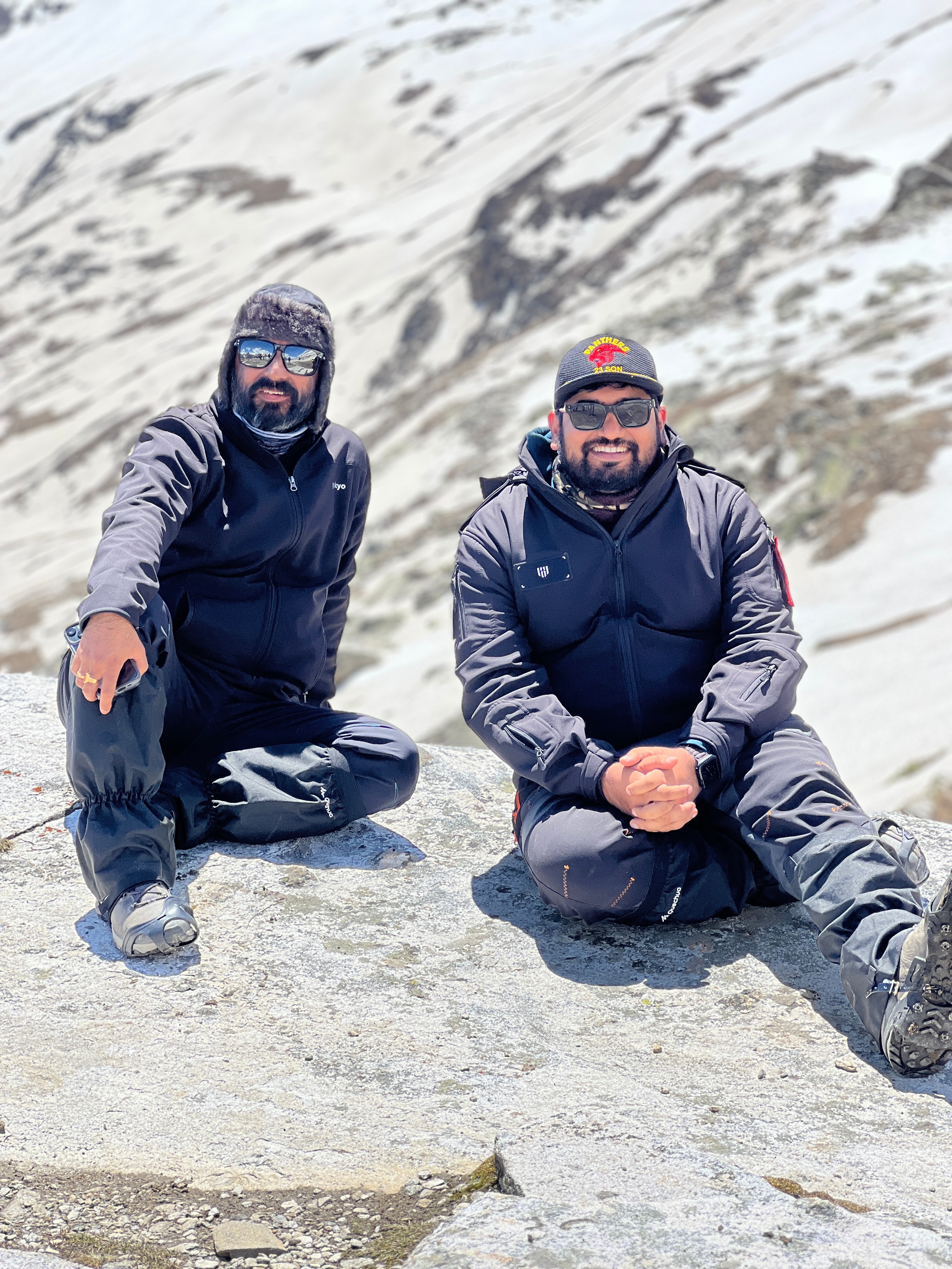Abhijeet and Mehboob in the thick of things, at 13000 feet.