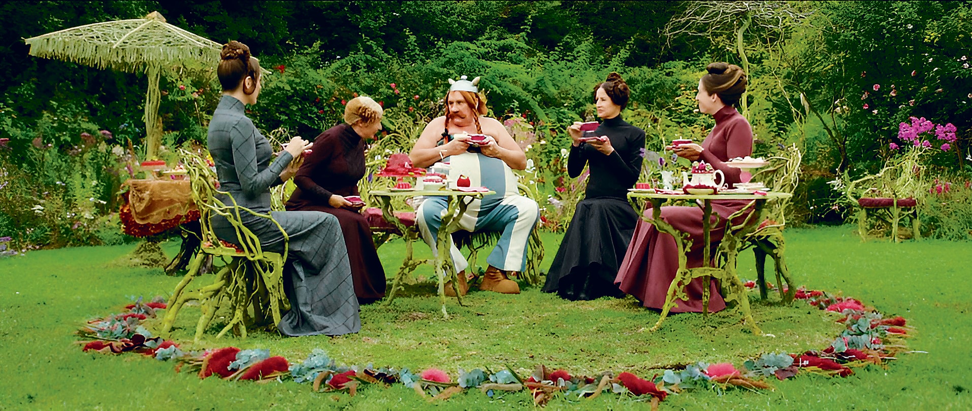 A still from the live-action film Asterix and Obelix: God Save Britannia (2012). A still from the live-action film Asterix and Obelix: God Save Britannia (2012).