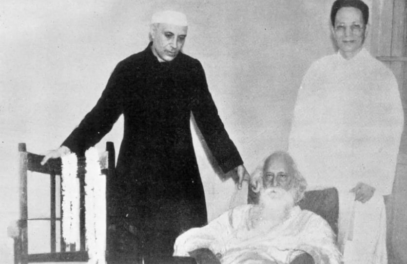 Jawaharlal Nehru with Rabindranath Tagore. (The Nehru Archive) Jawaharlal Nehru with Rabindranath Tagore. (The Nehru Archive)