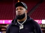 Buffalo Bills defensive tackle Ed Oliver arrives for an NFL football game against the Houston Texans, Nov 20, 2025.(AP Photo/Maria Lysaker)