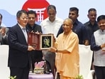 Chief minister Yogi Adityanath presents memento to Kotaro Nagasaki, governor of Japan’s Yamanashi Prefecture, during the UP-Japan Investment Meet 2026, in Lucknow on Friday. (Deepak Gupta/HT Photo) Chief minister Yogi Adityanath presents memento to Kotaro Nagasaki, governor of Japan’s Yamanashi Prefecture, during the UP-Japan Investment Meet 2026, in Lucknow on Friday. (Deepak Gupta/HT Photo)
