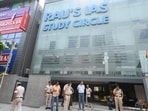Rau’s IAS coaching centre in Old Rajinder Nagar where three UPSC aspirants drowned after rainwater flooded the premises in July 2024