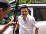 File photo of DMK President MK Stalin at party headquarters.(PTI)