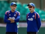 Colombo: India's Coach Gautam Gambhir, right, with Chief Selector Ajit Agarkar. Colombo: India's Coach Gautam Gambhir, right, with Chief Selector Ajit Agarkar.