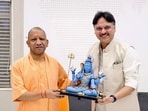 Sarojini Nagar MLA Rajeshwar Singh posted on his social media handle (X) that he raised the concerns of homebuyers, allottees and landowners with chief minister Yogi Adityanath. (Sourced)