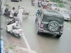 The incident, which took place on August 20, came to light after a video of the dramatic chase and collision surfaced.(Video grab)