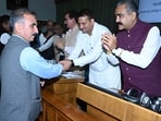 The commotion started soon after the proceedings on the first day of the monsoon session began with the National Anthem. (Deepak Sansta/HT)