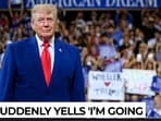 Watch the exact moment a heckler forced Trump to pause