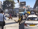 A Bengaluru man used AI to imagine GTA set in the city, featuring traffic, food, rain and popular landmarks.(X/@TheSuryanshD)