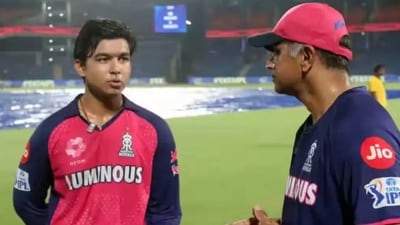 Vaibhav Sooryavanshi and Rahuld Dravid for the Rajasthan Royals. (X Images) Vaibhav Sooryavanshi and Rahuld Dravid for the Rajasthan Royals. (X Images)