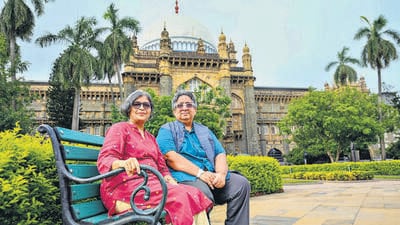 Mumbai, India. Aug 19,2026 - Mustansir and Smita Dalvi, Indian architects, posed for an interview with Hindustan Times in Mumbai, India. Aug 19, 2026 (Photo by Raju Shinde/HT Photo) (Raju Shinde) Mumbai, India. Aug 19,2026 - Mustansir and Smita Dalvi, Indian architects, posed for an interview with Hindustan Times in Mumbai, India. Aug 19, 2026 (Photo by Raju Shinde/HT Photo) (Raju Shinde)