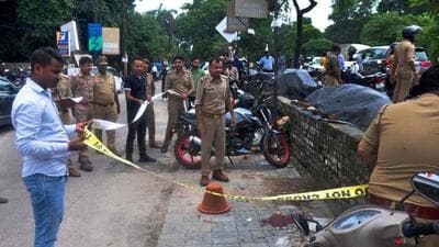 Police at the scene of crime in Gomti Nagar, Lucknow. (FILE PHOTO) Police at the scene of crime in Gomti Nagar, Lucknow. (FILE PHOTO)