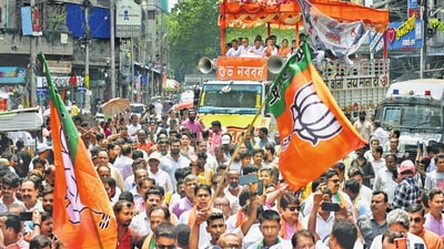 The BJP swept to power for the first time in Bengal during the summer’s elections, ending the Trinamool Congress’s 15-year reign. (HT Photo)