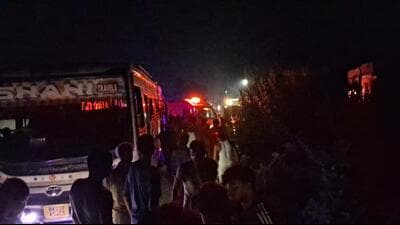 The crowd spilled onto the road while watching the programme when a speeding bus allegedly lost control and ploughed into the gathering around 11pm The crowd spilled onto the road while watching the programme when a speeding bus allegedly lost control and ploughed into the gathering around 11pm