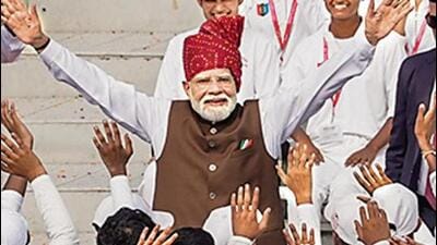 To mark PM Modi’s 25 years in constitutional public office, the BJP will hold ‘Seva Pakhwada’ with welfare drives, health camps and youth-focused programmes. (PTI) To mark PM Modi’s 25 years in constitutional public office, the BJP will hold ‘Seva Pakhwada’ with welfare drives, health camps and youth-focused programmes. (PTI)