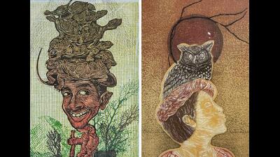 Woodcut artworks — Slow Buddies, Heavy Burden and Inner Wisdom Woodcut artworks — Slow Buddies, Heavy Burden and Inner Wisdom