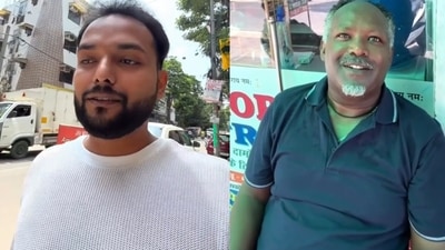 An Indian man praised an Ethiopian visitor after he politely pointed out that his parked car was blocking the way. (Instagram/mr.mausam_extras)