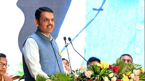 Navi Mumbai, India - Aug. 22, 2026:Devendra Fadnavis inaugurates drug-free campaign at DY Patil University, Nerul in Navi Mumbai, India, on Saturday, August 22, 2026. (Photo by Bachchan Kumar/ Hindustan Times) (Hindustan Times)