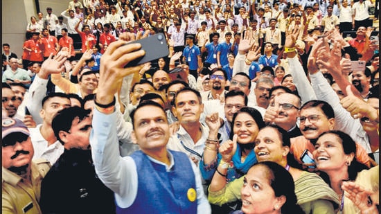 Navi Mumbai, India - Aug. 22, 2026:Devendra Fadnavis inaugurates drug-free campaign at DY Patil University, Nerul in Navi Mumbai, India, on Saturday, August 22, 2026. (Photo by Bachchan Kumar/ Hindustan Times) (Hindustan Times)
