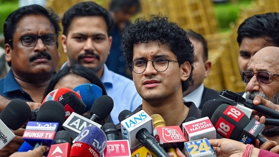 CJP Spokesperson Saurav Das speaks to media at Supreme Court premises, in New Delhi on Tuesday.