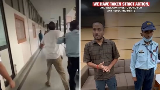 Snippets from a video shared by a security company.