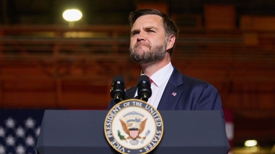 US Vice President JD Vance speaks at Cleveland Cliffs Middletown Works in Middletown, Ohio, blaming foreign labor and what he described as decades of economic policies that weakened American manufacturing.