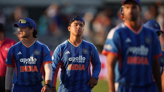 Vaibhav Sooryavanshi with the Indian team.
