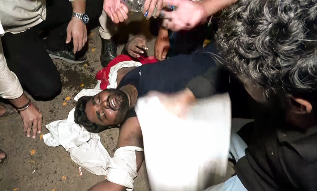 A protester faints during a protest against caste-based reservation at Jantar Mantar, in New Delhi on Friday. (ANI) A protester faints during a protest against caste-based reservation at Jantar Mantar, in New Delhi on Friday. (ANI)