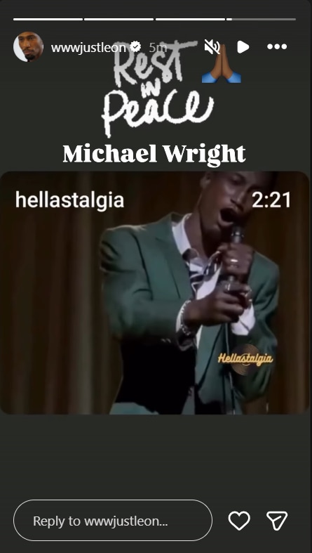 Michael Wright tribute. (Instagram/wwwjustleon) Michael Wright tribute. (Instagram/wwwjustleon)