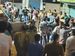 According to VP Road police, the incident took place around 9.50 pm in Jai Ambe Chowk, Bhuleshwar, as the idol was being taken to the mandal.