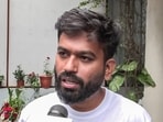 Cockroach Janata Party (CJP) founder Abhijeet Dipke speaks to the media, in Chhatrapati Sambhaji Nagar